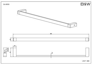 Держатель для полотенца Black and White Gravity 9608C хром